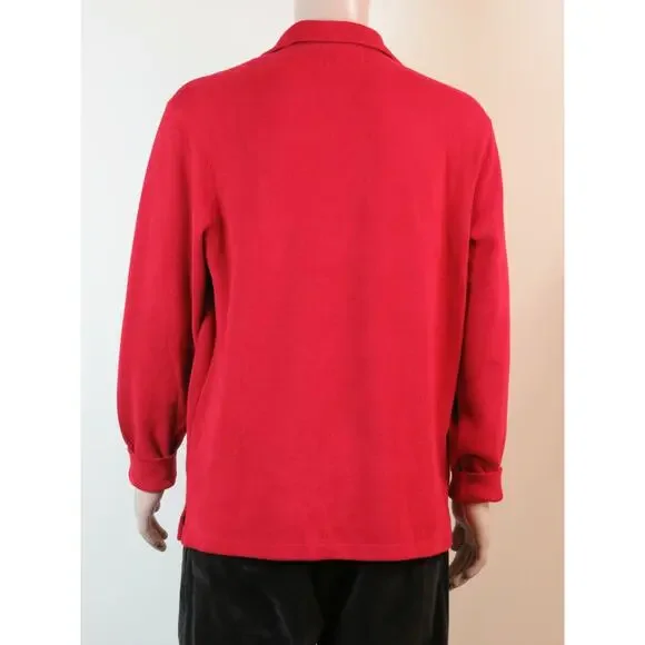 NWT RALPH LAUREN POLO RED COTTON LONG SLEEVE ESTATE RIB QUARTER ZIP PULLOVER XL - Picture 6 of 12